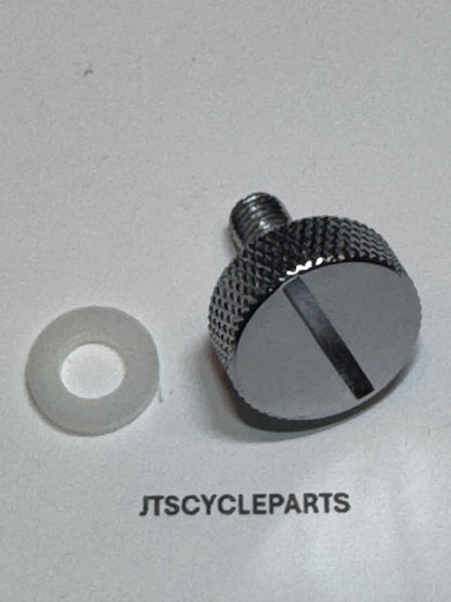 Drag Specialties Chrome 1/4-28 Seat to Fender Mount Knob Bolt Harley Davidson