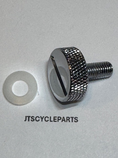 Drag Specialties Chrome 1/4-28 Seat to Fender Mount Knob Bolt Harley Davidson