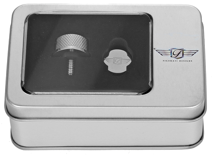 Figurati Designs Logo Seat Bolt Knob 1/4"-20 for 1965-2022 Harley Davidson