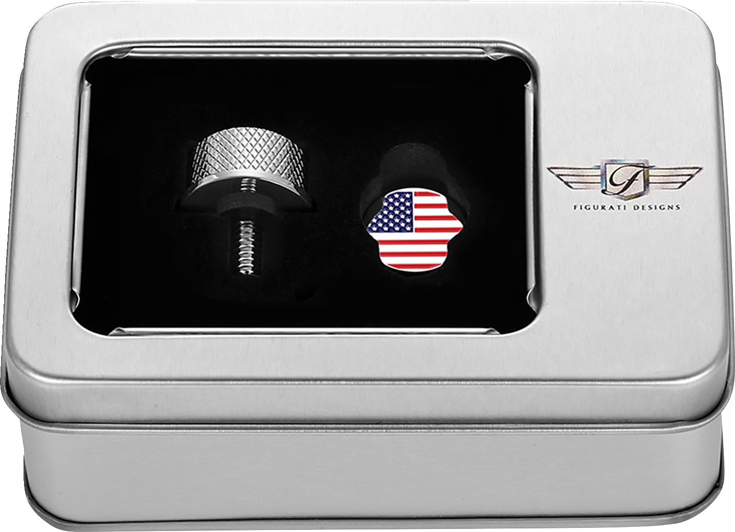 Figurati American Flag USA 1/4"-20 Seat Bolt Knob for 1965-2022 Harley Davidson