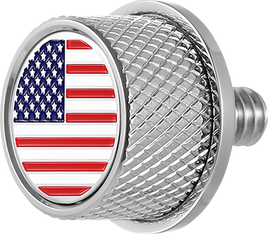 Figurati American Flag USA 1/4"-20 Seat Bolt Knob for 1965-2022 Harley Davidson