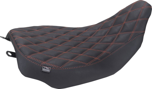 Mustang Runaround Red Diamond Solo Seat fits 2023-2026 Harley Road Street Glide