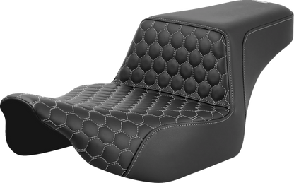 Saddlemen Step Up Silver Honeycomb Extended Gel Seat fits 2023-26 Harley Touring