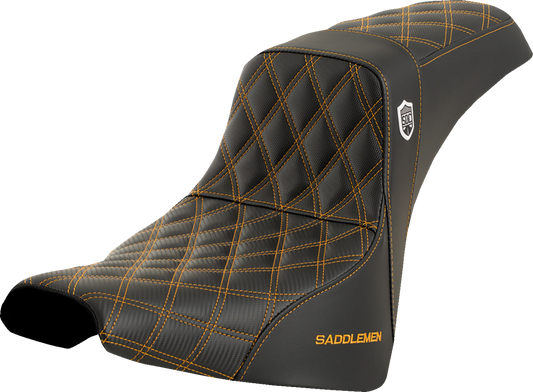 Saddlemen SDC Pro Series Gold Lattice Gel Seat for 2018-2024 Harley Softail FXBB