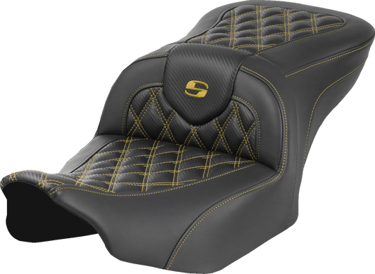 Saddlemen Roadsofa Gold Carbon Lattice Gel Seat for 2023-2026 Harley Touring