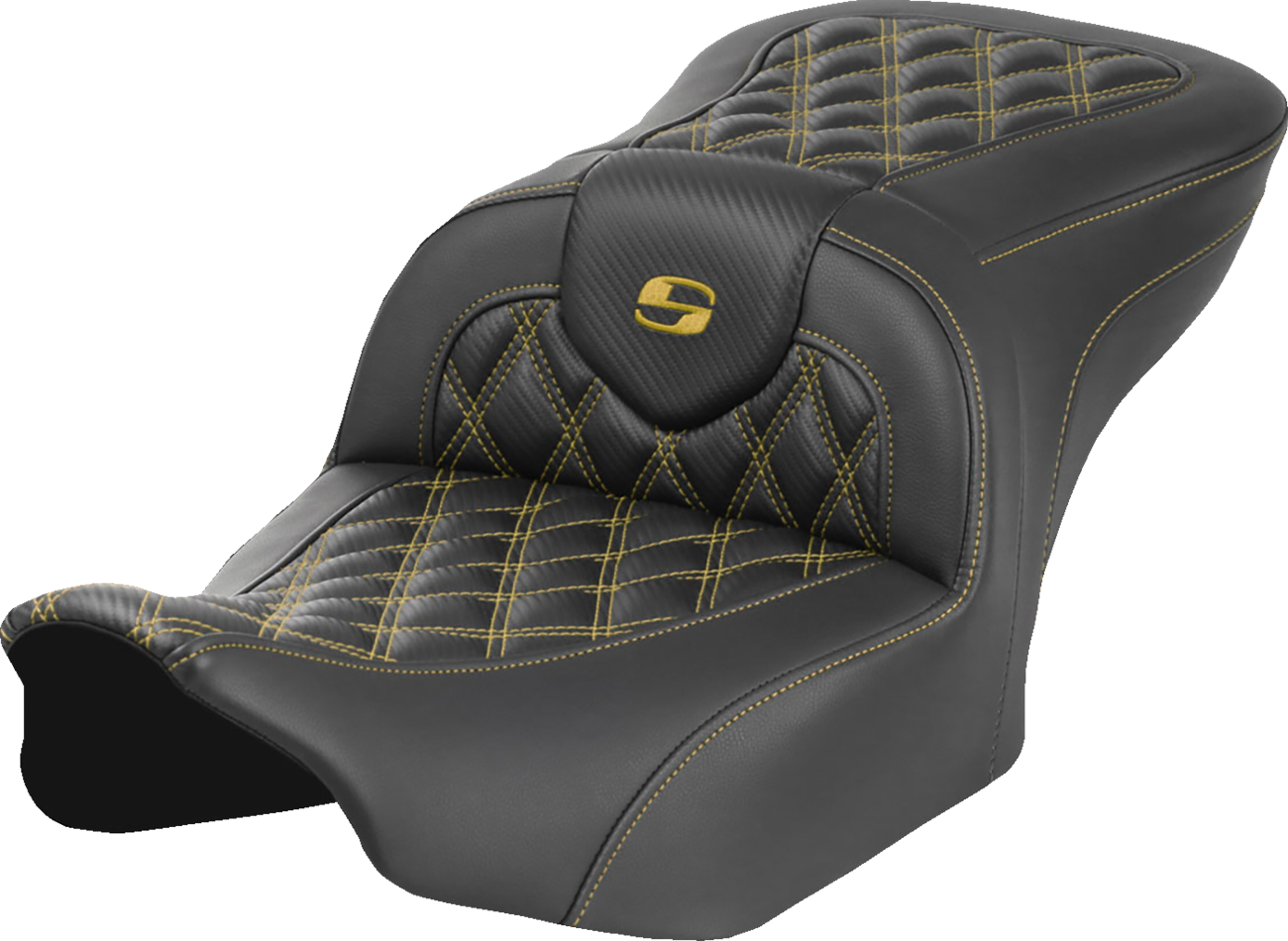 Saddlemen Roadsofa Gold Carbon Lattice Gel Seat for 2023-2026 Harley Touring