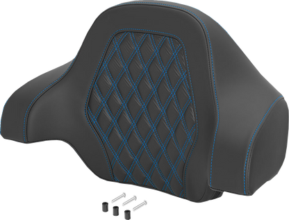 Saddlemen Blue Carbon Lattice Deluxe Sissy Bar Tour Pack Backrest Pad for Harley