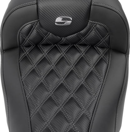 Saddlemen Roadsofa Carbon Fiber Gray Lattice Gel Seat 2023-2025 Harley Touring