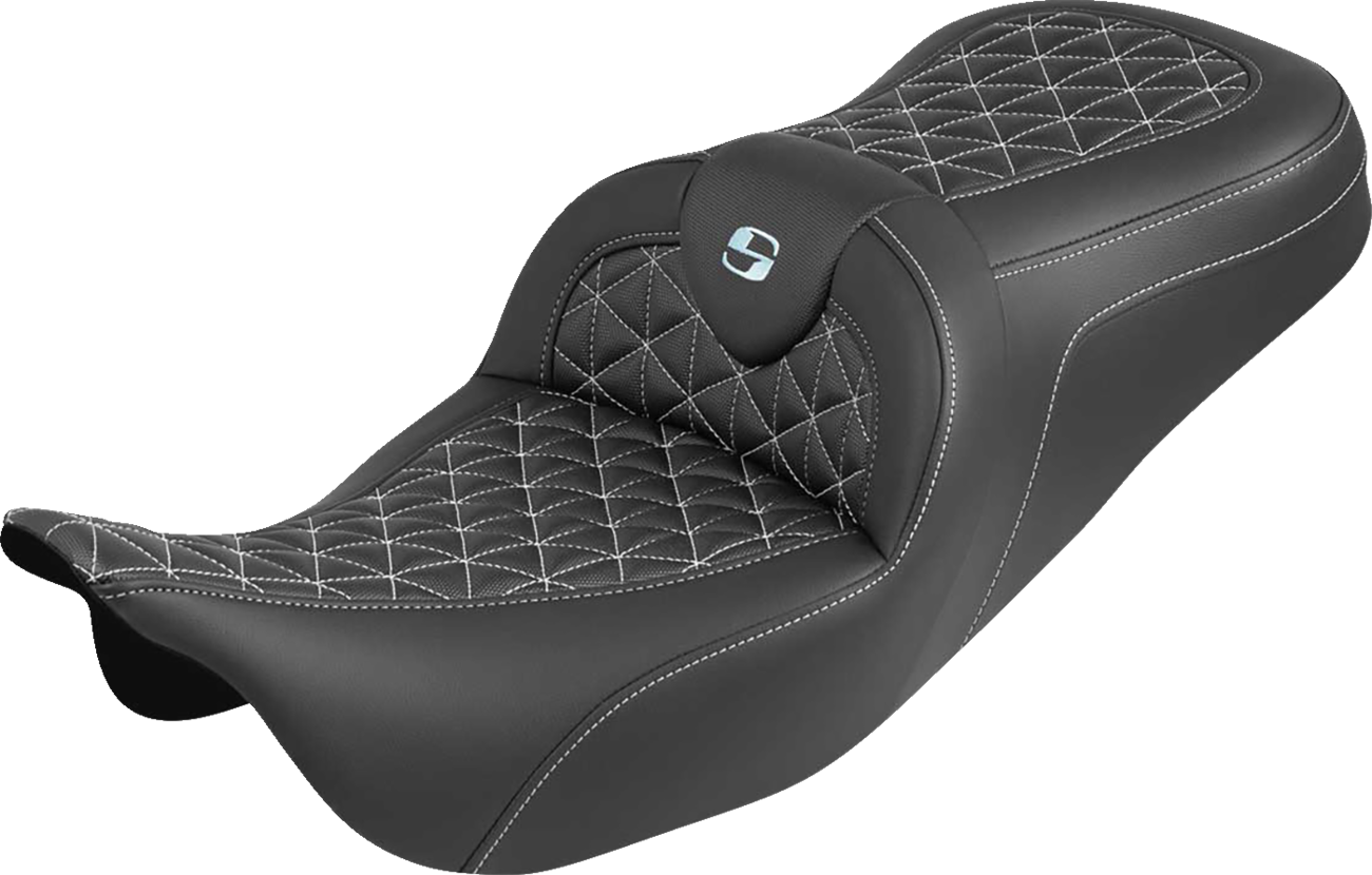 Saddlemen Roadsofa Silver Tri Gripper Gel Seat for 2008-2025 Harley Touring FLHT