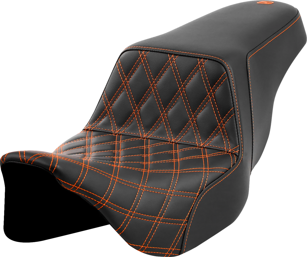 Saddlemen Step-Up Orange Lattice Stitch Gel Seat for 2008-2024 Harley Touring