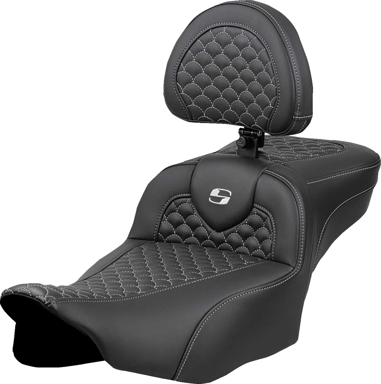 Saddlemen Extended Reach Roadsofa Silver Stitch Seat for 2023-25 Harley Touring