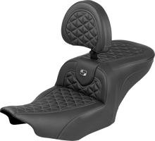 Saddlemen Roadsofa Gray Tri Gripper Seat & Backrest for 2023-2026 Harley Touring