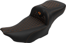 Saddlemen Roadsofa Orange Honeycomb Extended Seat Backrest 23-26 Harley Touring
