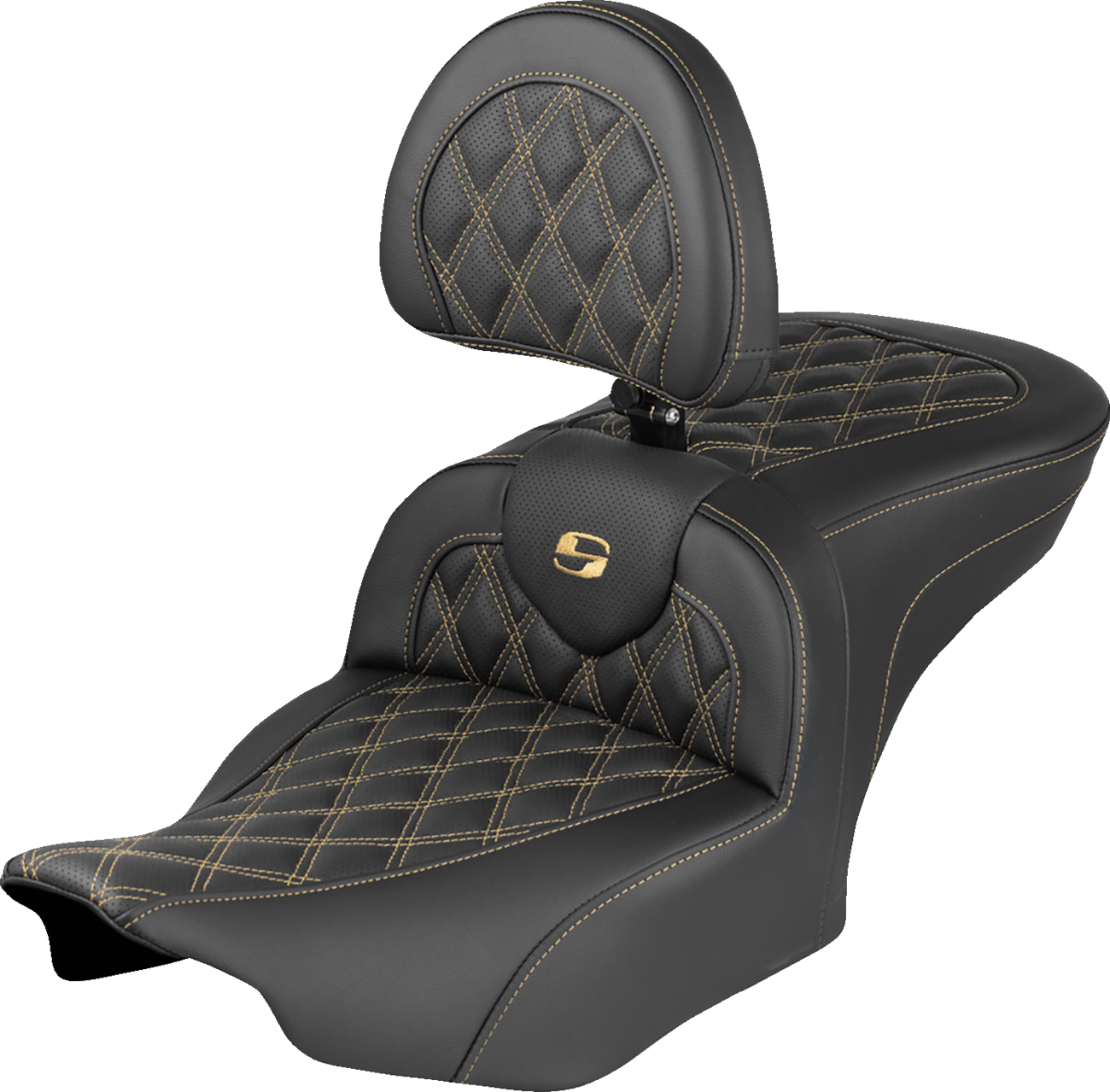 Saddlemen Roadsofa Lattice Stitch Gel Seat w/ Backrest for 2023-2026 Harley FLHX