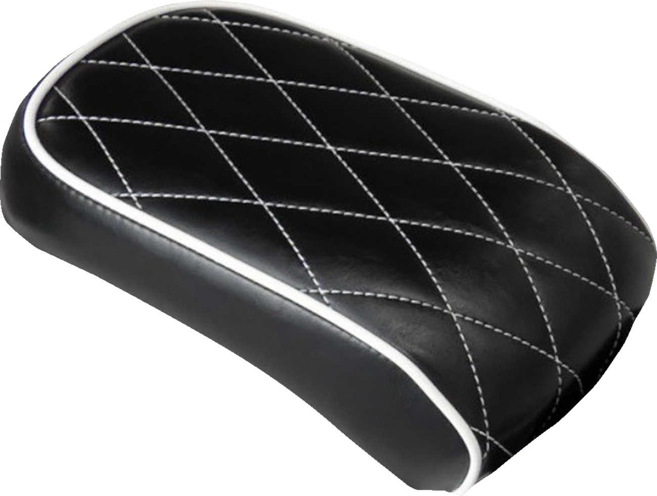 Le Pera Bare Bones White Diamond Rear Pillion Seat for 2008-2017 Harley Softail