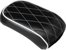 Le Pera Bare Bones White Diamond Rear Pillion Seat for 2008-2017 Harley Softail