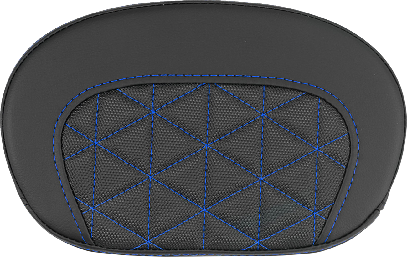 Saddlemen Mini Contour Blue Tri Gripper Stitch Sissy Bar Backrest Pad for Harley