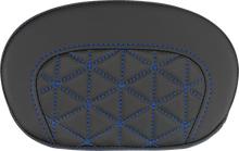 Saddlemen Mini Contour Blue Tri Gripper Stitch Sissy Bar Backrest Pad for Harley