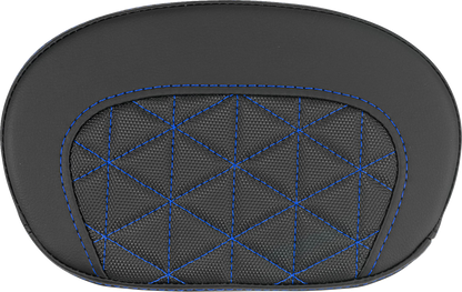 Saddlemen Mini Contour Blue Tri Gripper Stitch Sissy Bar Backrest Pad for Harley