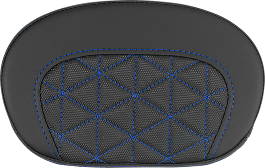 Saddlemen Mini Contour Blue Tri Gripper Stitch Sissy Bar Backrest Pad for Harley