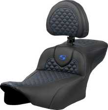 Saddlemen Extended Reach Roadsofa Blue Stitch Seat fits 2023-2026 Harley Touring