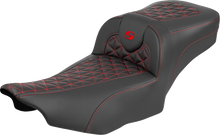 Saddlemen Roadsofa Red Tri Gripper Extended Seat for 2023-2026 Harley Touring