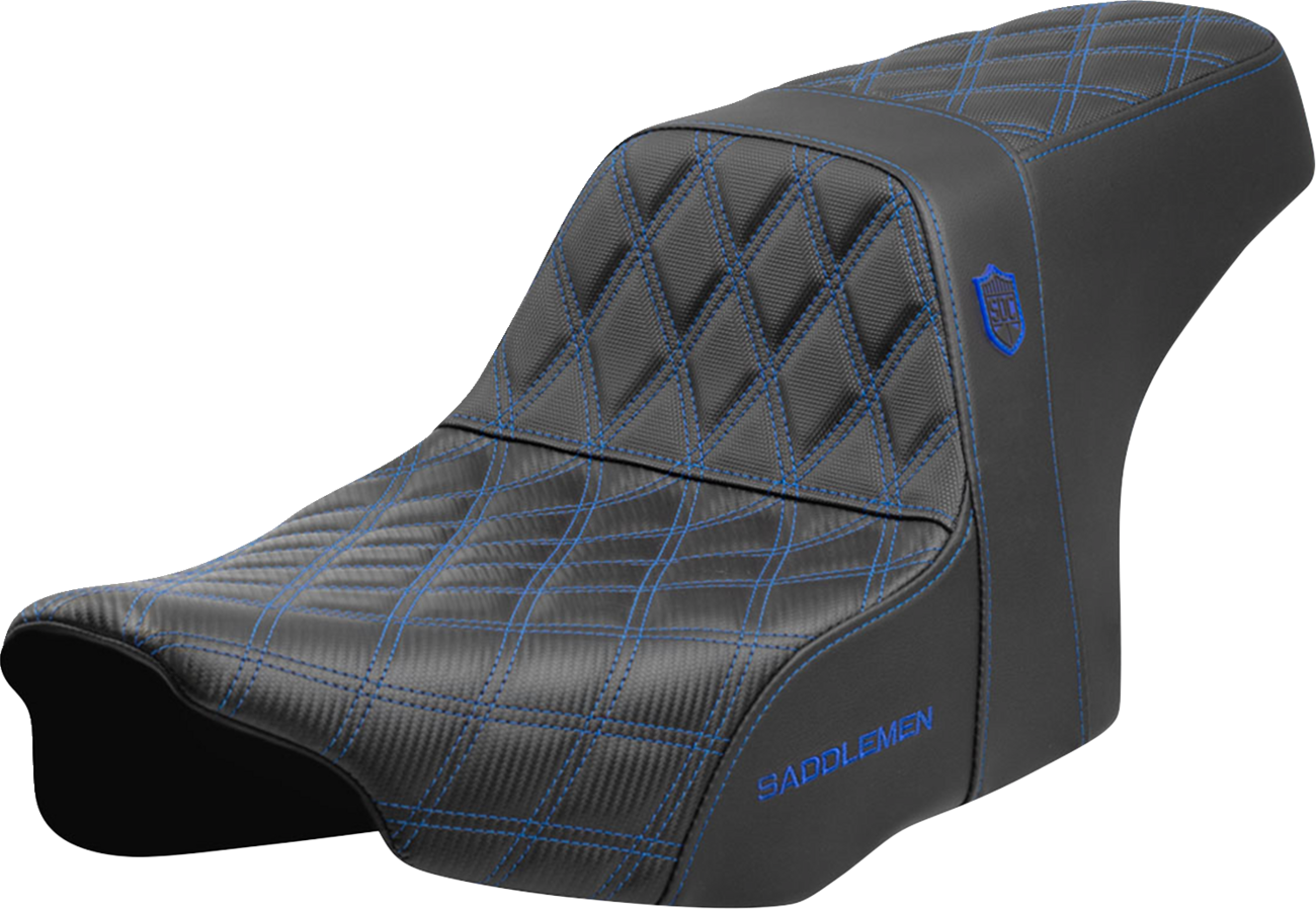 Saddlemen SDC Pro Series Blue Lattice Seat fits 2023-25 Harley Road Street Glide