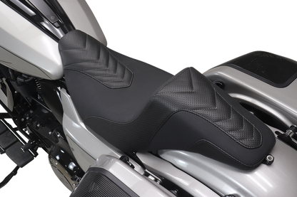 Mustang Kodlin Series Squareback Gray Stitch Seat for 2023-2025 Harley Touring