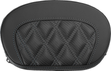 Saddlemen Mini Contour Gray Carbon Lattice Stitch Sissy Bar Pad for Harley