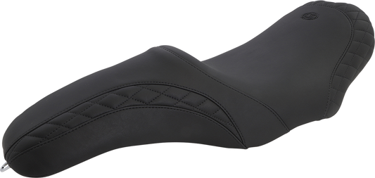 Mustang Tripper Fastback Seat for 2008-2024 Harley Touring w/ PYO Razorback Tank