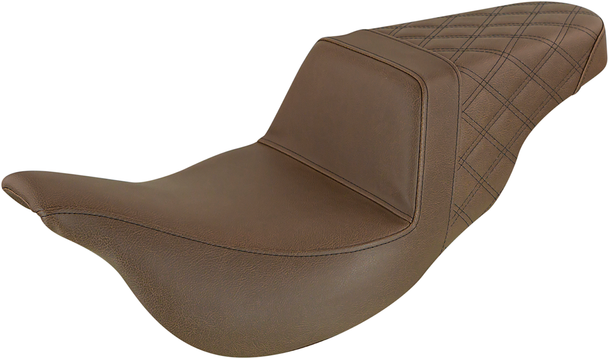Saddlemen Step Up Brown Extended Reach Gel Seat for 2008-2024 Harley Touring