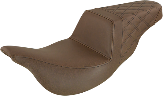 Saddlemen Step Up Brown Extended Reach Gel Seat for 2008-2024 Harley Touring