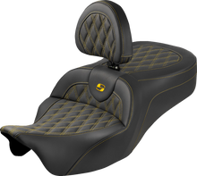 Saddlemen Roadsofa King Gold Lattice Seat & Backrest for 2008-25 Harley Touring