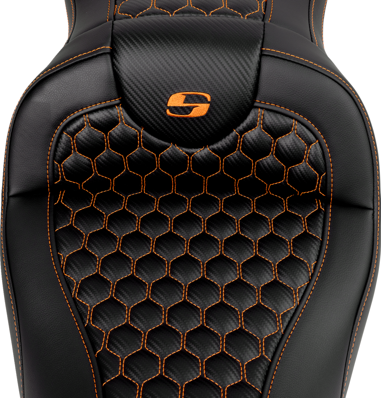 Saddlemen Roadsofa Orange Honeycomb Gelcore Seat fits 2008-2025 Harley Touring