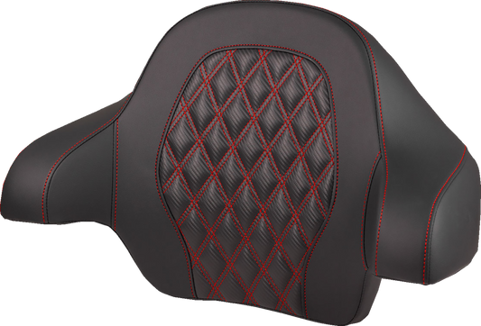 Saddlemen Red Carbon Lattice Tour Pak Backrest Pad for 2014-2025 Harley Touring