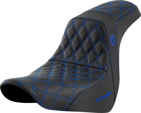 Saddlemen SDC Pro Series Blue Lattice Seat fits 2018-2024 Harley Softail FXLR