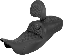 Saddlemen Roadsofa Gray Tri Grip Extended Seat Backrest 2008-2025 Harley Touring