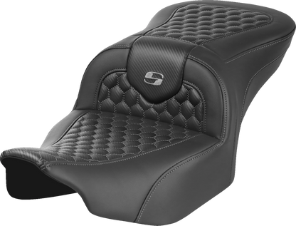 Saddlemen Roadsofa Gray Honeycomb Stitch Gel Seat for 2023-2025 Harley Touring