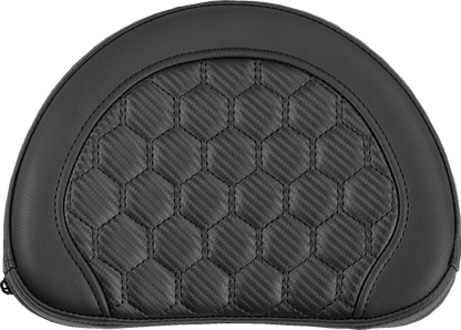 Saddlemen Contour Black Carbon Honeycomb Sissy Bar Backrest Pad for Harley