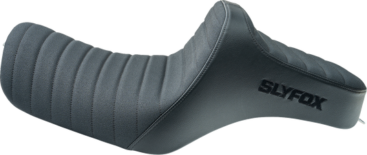 Slyfox Highnoon Black Classic Stitch 2 Up Seat for 2004-2022 Harley Sportster