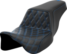 Saddlemen Step-Up Blue Lattice Stitch Gelcore Seat for 2008-2025 Harley Touring