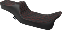Drag Specialties Predator III Red Diamond Extended Seat 2008-2025 Harley Touring