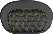 Saddlemen Mini Contour Gold Carbon Honeycomb Sissy Bar Backrest Pad for Harley