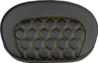 Saddlemen Mini Contour Gold Carbon Honeycomb Sissy Bar Backrest Pad for Harley