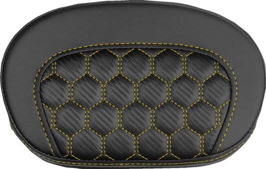 Saddlemen Mini Contour Gold Carbon Honeycomb Sissy Bar Backrest Pad for Harley
