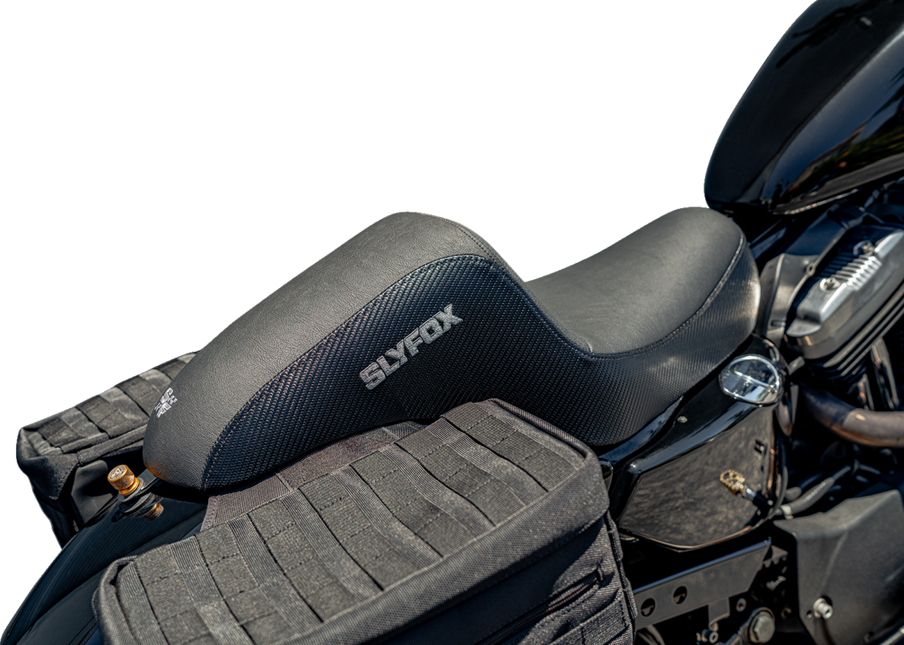 Slyfox Drifter Carbon Fiber Seat fits 2004-22 Harley Sportster Forty-Eight Iron