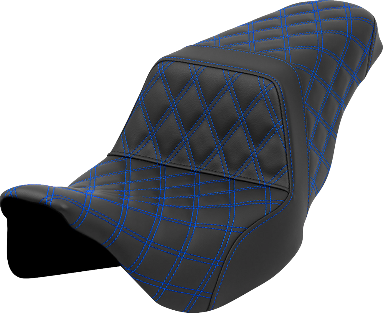 Saddlemen Step Up Full Blue Lattice Gelcore Seat fits 2008-2024 Harley Touring