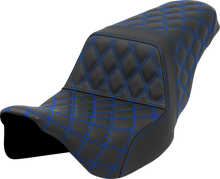 Saddlemen Step Up Full Blue Lattice Gelcore Seat fits 2008-2025 Harley Touring
