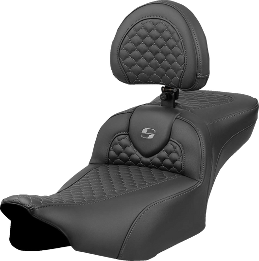 Saddlemen Extended Reach Roadsofa Gray Stitch Seat fits 2023-2025 Harley Touring