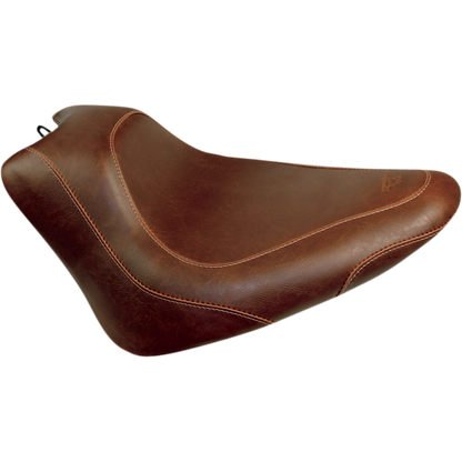 Mustang Brown Wide Tripper Solo Seat 2011-17 Harley Softail Slim Blackline 76764